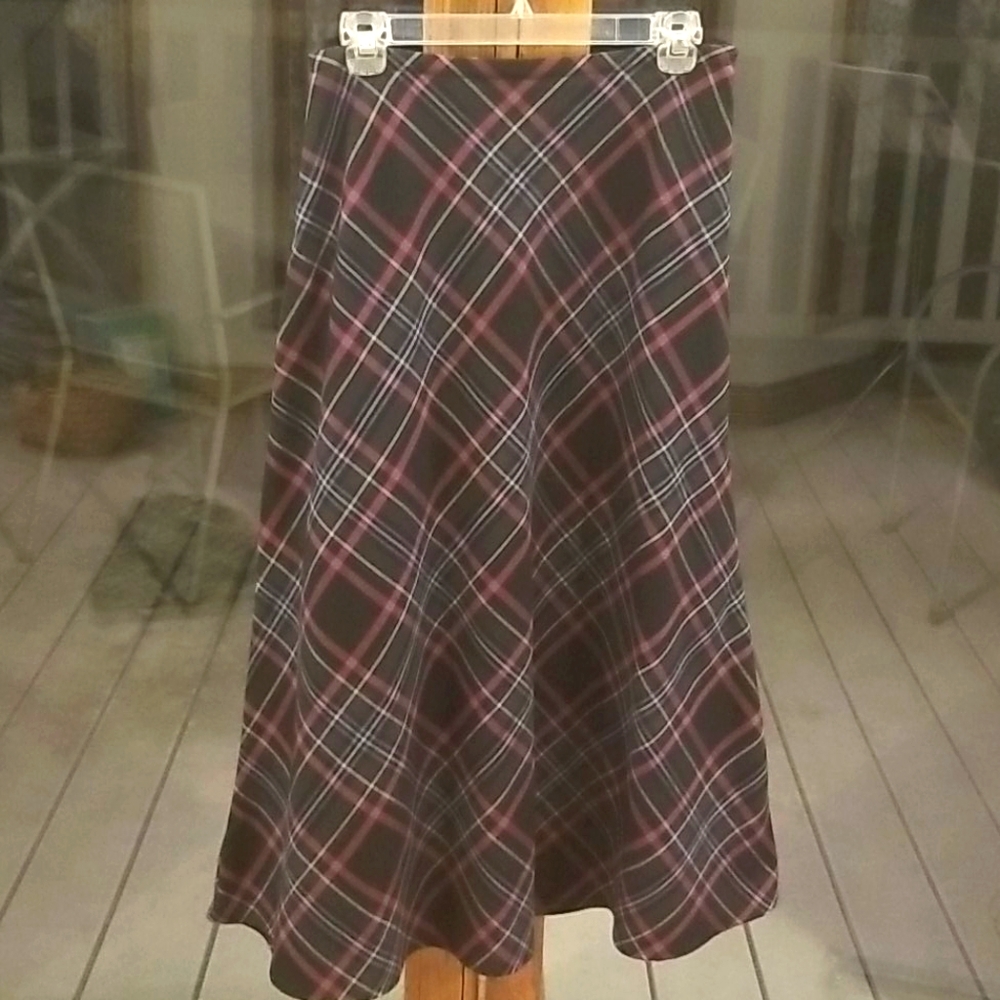 Croft&Barrow plaid A-line skirt